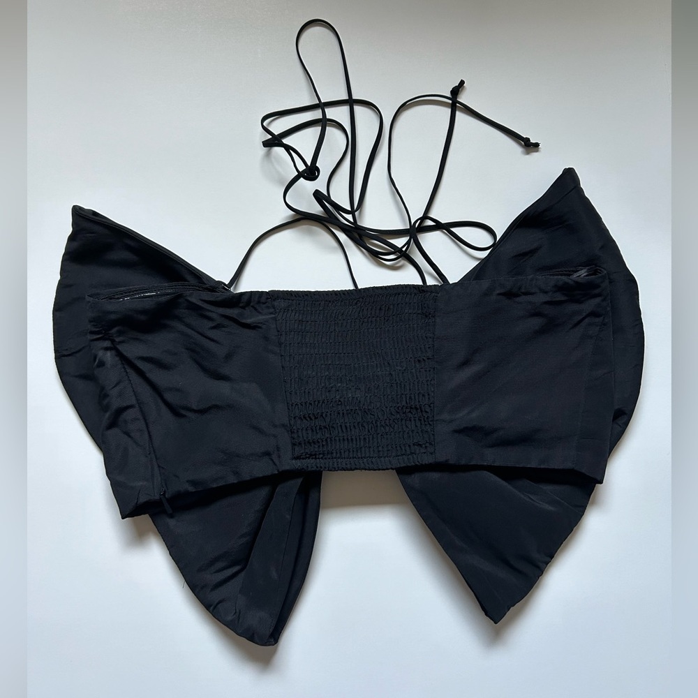 NWOT Viral Zara Black Bow Top Size S - Picture 6 of 8